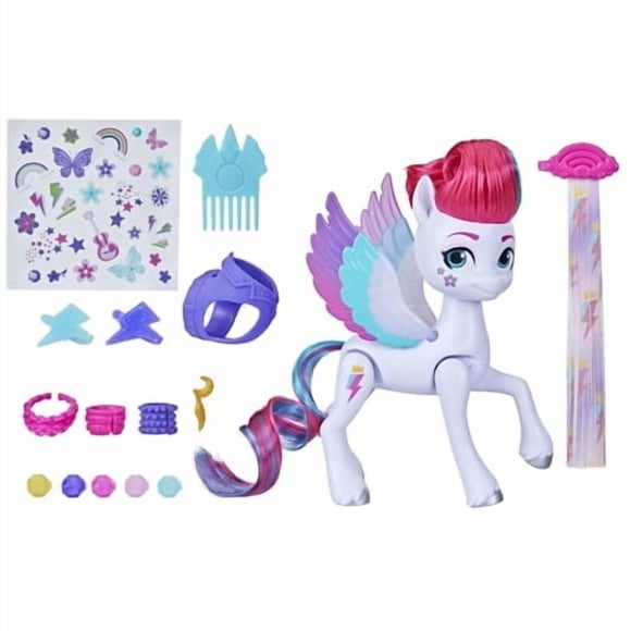 My Little Pony Toys Zipp Storm Style of The Day, 5-Inch Hair Styling Dolls with Fashions, Toys for 5 Year Old Girls and Boys