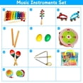 thumbnail image 3 of Grande Économie,HWRETIE Liquidation d'Instruments de Musique,Ensemble de Jouets d'Instruments de Musique,Ensemble de 14 Pcs d'Instruments de Percussion pour Enfants Enseignement, 3 of 8