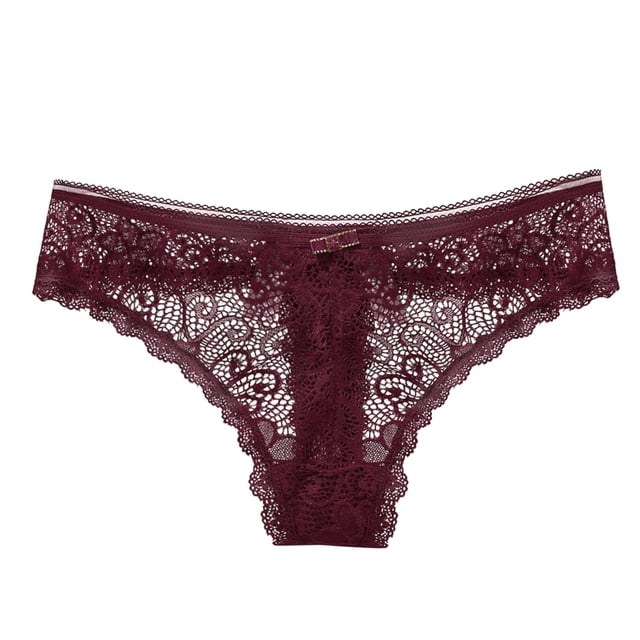 Ketyyh-chn99 Boxeurs pour Femmes, Strings Mode pour Femmes, Taille Basse, Bikini Extensible en Coton, Vin, P