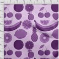thumbnail image 3 of oneOone Georgette Viscose Light Purple Fabric Fruits Craft Projects Decor Fabric Printed By The Yard 42 Inch Wide, 3 of 4