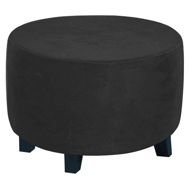 POINTERTECK Ottoman Footrest Covers for Diameter 48-55 Black