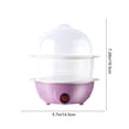 thumbnail image 3 of Cagogo under $5 Egg Cooker, Mini Stainless Steel Egg Cooker, Double Layer Boiled Egg Breakfast Maker, Household Electric Appliance, Soft Hard Egg Boiler, Compact Kitchen Tool, 3 of 6