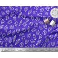 thumbnail image 3 of Soimoi Blue Cotton Duck Fabric Crystal Stone Geometric Print Fabric by the Yard 42 Inch Wide, 3 of 3