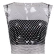 thumbnail image 1 of Filet de Pêche en Strass Filet Flash Gilet à Manches Courtes pour Femmes, 1 of 2