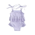 thumbnail image 1 of Girl Swimsuit Purple One Piece Swimsuits Quick Drying Teen Bathing Suits 3-6 Months, 1 of 4