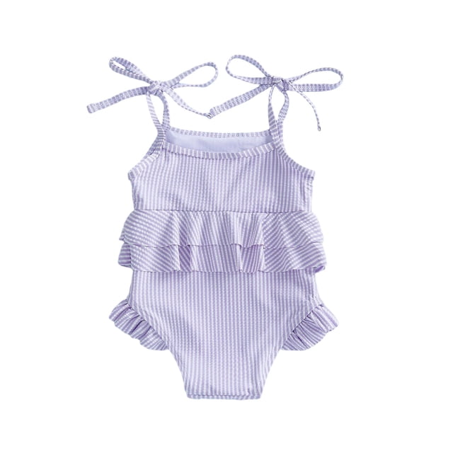 Girl Swimsuit Purple One Piece Swimsuits Quick Drying Teen Bathing Suits 3-6 Months