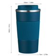 thumbnail image 3 of Tasses à Café Doublement Isolées Tasses à Café pour Lui et Elle Tasses à Café en Acier Inoxydable 510Ml Isolation Thermique et Couvercle Étanche Réutilisables Tasses à Café Double Paroi, 3 of 9