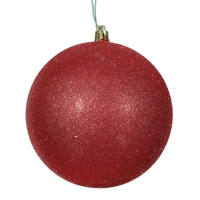 Vickerman N593003DG Boule à Capuchon Percée à Paillettes Rouges, 12 Po