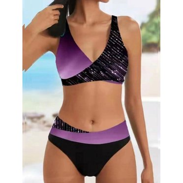 SMihono Bikinis pour Femmes Été Deux Pièces Maillot de Bain d'Été pour Femmes Imprimé Maillot de Bain Mode Tenue de Plage Bikini une-Pièce