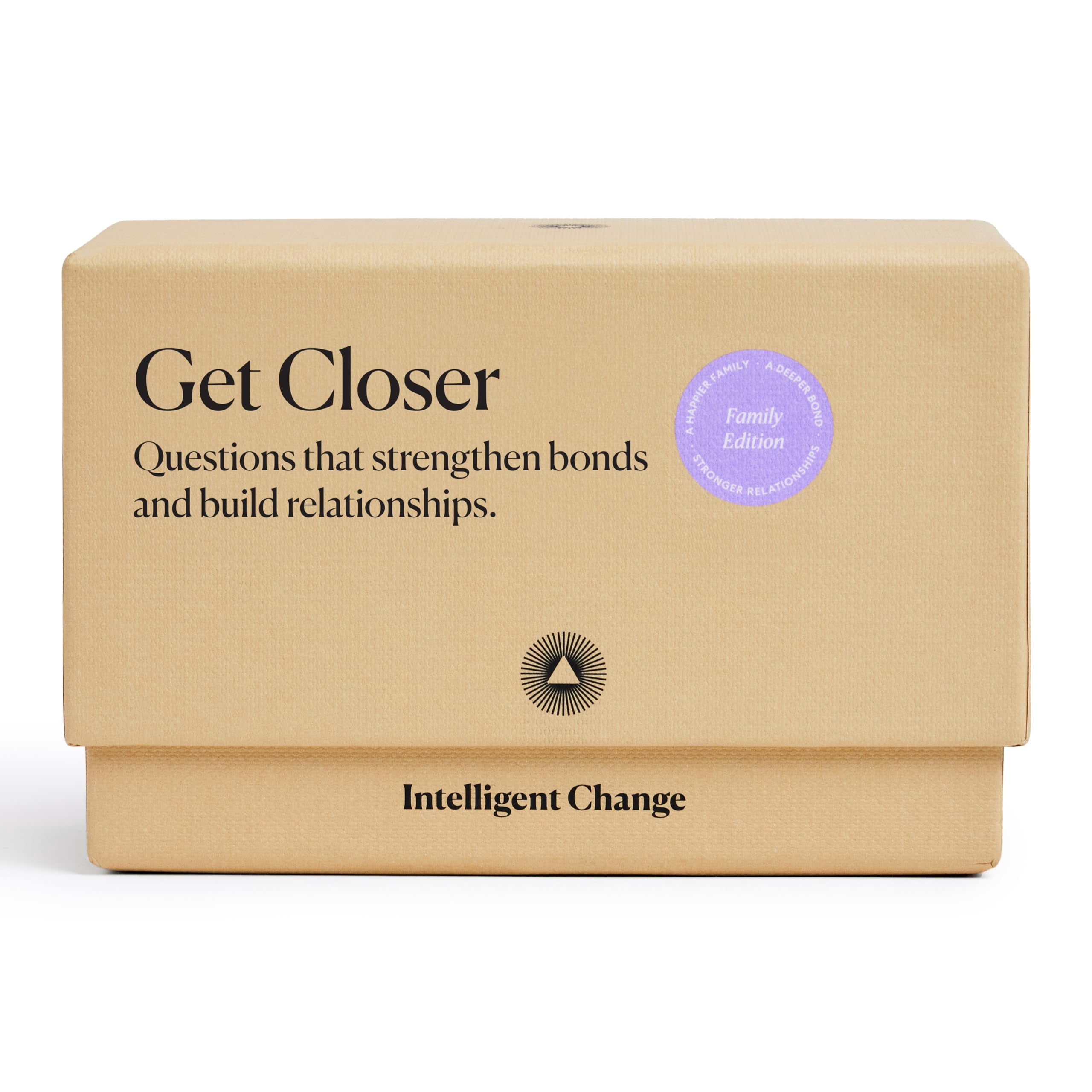Intelligent Change Get Closer: Family Bonding Question Card Game Conversation Starters with Fun Questions & Activities Fun Talking Card Game for Families Icebreaker Card Deck 100 Question Cards
