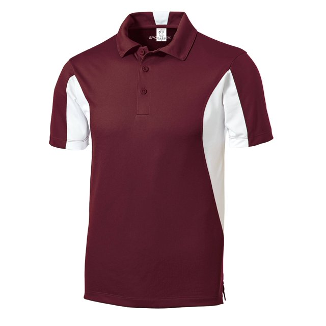 Gravity Threads Polo Athlétique Micropique Sport - Bordeaux/blanc - Grand