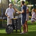 thumbnail image 2 of Costway 3-in-1 Portable Round Charcoal Smoker Vertical BBQ Grill Built-in Thermometer, 2 of 10