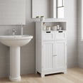 thumbnail image 2 of kleankin Armoire de Rangement, Armoire de Salle de Bain avec Tablette Ajustable, Blanc, 2 of 10