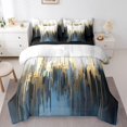 thumbnail image 1 of YST Navy Blue 7-Piece Gradient Brush Marks Comforter Set, Vintage Contemporary Bedding Accessories, Queen, 1 of 4