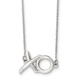thumbnail image 1 of Collier Extension 925 en Argent Sterling Poli 'XO' avec 16 Pouces, 1 of 2