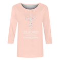 thumbnail image 5 of Daisyyozoid Nouveautés Hauts pour Femmes Joyeuses Pâques Col Rond Haut à Manches Longues Haut à Manches Longues Col Rond Chemise, 5 of 5