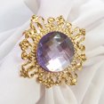 thumbnail image 1 of ZiDeTang 100pcs Rhinestone Metal Napkin Ring Acrylic Napkin Holder, 1 of 3