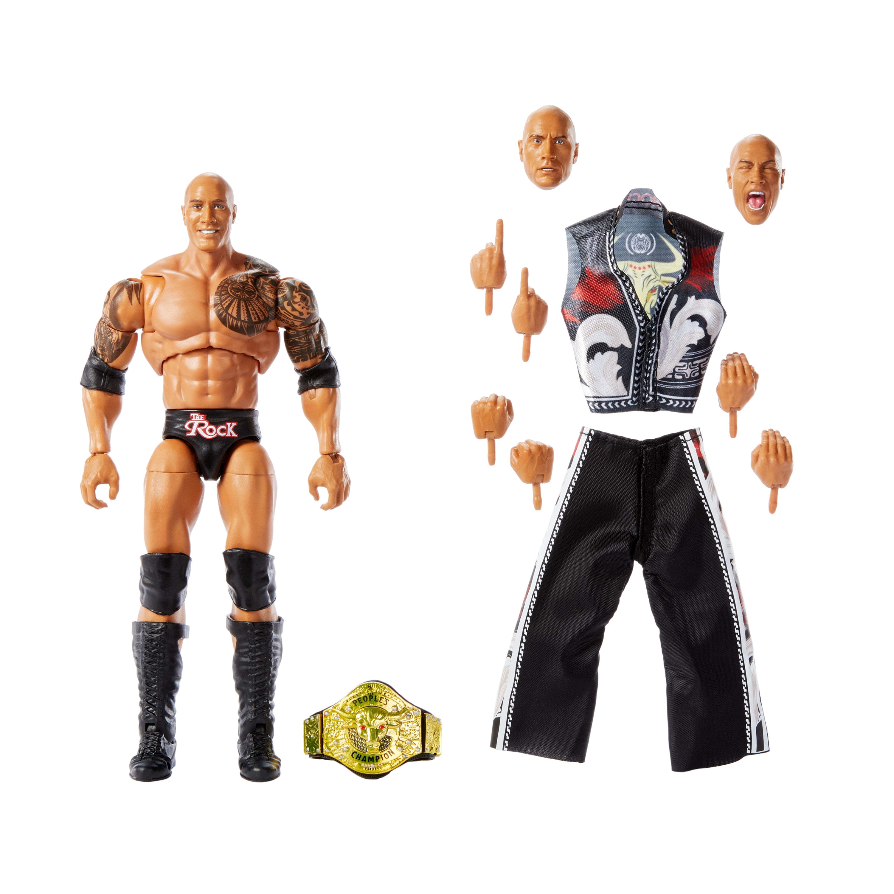 WWE-Figurine Articulée Édition Ultimate, 15 cm The Rock