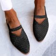thumbnail image 2 of XZNGL Chaussures Plates à Bout Pointu pour Femmes Chaussures Décontractées Tissées Sandales Confortables Unies, 2 of 9