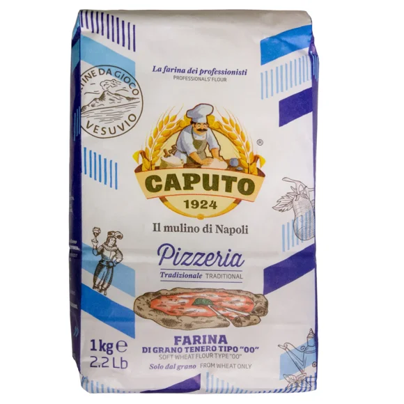 Antimo Caputo Farine Pizzeria 00 (Bleue), 2,2 lb – Entièrement Naturelle, non-OGM, Pizza Italienne et Farine à Pain