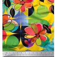 thumbnail image 1 of Soimoi Tissu Viscose Georgette Fleurs Colorées Imprimé par Yard 42 Pouces de Large, 1 of 3