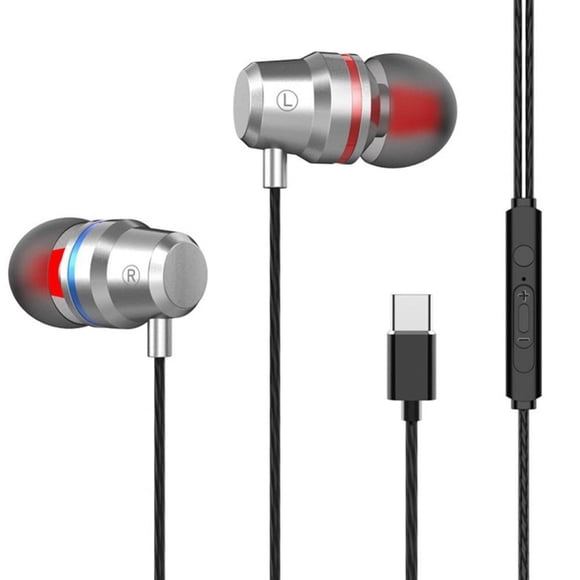 USB Type C Headphones Wired Earbuds Stereo Earbuds with Microphone and Volume Control in Ear Ergonomic Noise Isolating Headphones Earphones Powerful Bass Sound