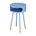 thumbnail image 2 of Table de bout Sonria d'ACME, bleu clair et bois naturel, 2 of 2
