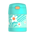 thumbnail image 1 of Thermos FUNtainer 10 oz Food Jar – Aqua Floral Waves Design, 1 of 1