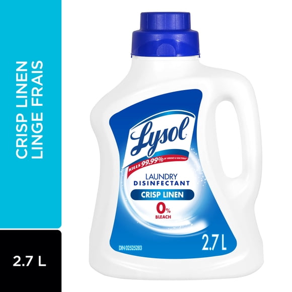 Lysol® Désinfectant Linge Crisp Linen, 0% d'eau de Javel Élimine les germes que les détergents peuvent laisser derrière eux, 2.7 l