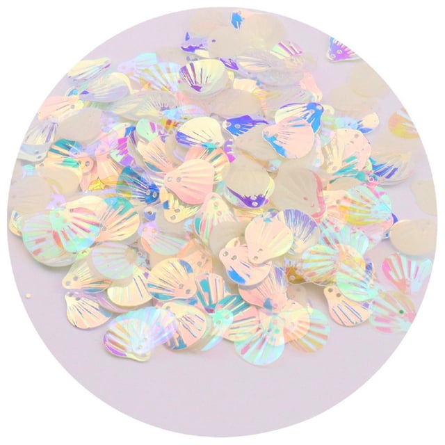 Seashell Sequins Multicolor Decorative Portable Oval Hologram Mermaid Paillette Sequins Daily Use