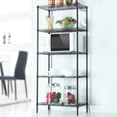 thumbnail image 4 of Ktaxon 5 Tier Layer 59"x21"x11.5" Storage Rack, Wire Shelving Adjustable Steel Storage Rack Organizer Kitchen, Black, 4 of 9