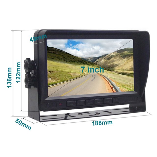 Caméra de Recul Sans Fil 2 Ch 7 Pouces AHD 1080P pour Camion Remorque