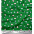 thumbnail image 1 of Soimoi Green Poly Georgette Fabric Crystals Floral Print Fabric by the Yard 42 Inch Wide, 1 of 5