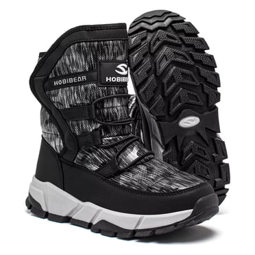 HOBIBEAR Bottes de Neige Garçons Imperméables Extérieur Chaudes Antidérapantes Filles Chaussures d'Hiver (Taille Tout-Petit 5.5-Grands Enfants 7)