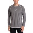 thumbnail image 1 of Men's Long Sleeve Active Rashguard Shirts Solid Workout Top Sports Tee UPF 50+, 1 of 6