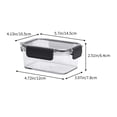 thumbnail image 3 of yulier Plastic Food Storage Container with Snap Lids, Clear Rectangle Meal Prep Container, Freezer Airtight Leakproof Food Fresh-Keeping Box for Fruits Vegetables Butter Cheese, 3 of 6