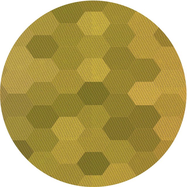 Ahgly Company Tapis d'Intérieur Ronds Transitionnels Jaunes Lavables à la Machine, 3 Pieds Rond