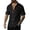 Black, variant on hotojiny Men's Sequin Dress Shirt 70s Disco Sparkle Party Clubwear Loose Fit Short Sleeve Button down Glitter Shirts