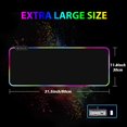 thumbnail image 3 of RGB Light Gaming Mouse Pad 14 LED Lighting Modes Keyboard Mat USB Foldable Non-Slip with Smooth Waterproof Surface, 3 of 5