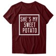 thumbnail image 2 of Meichang T-Shirts pour Femmes, Hauts de la Saint-Valentin, Imprimé Cœur d'Amour Doux, T-Shirts Mignons, Col Rond, Manches Courtes, T-Shirts de Vacances, Saint-Valentin, 2 of 5