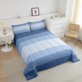 thumbnail image 4 of Erosebridal Chic Geometric Comforter Sets, Blue Grey Down Comforter, Modern Abstract Duvet Insert, Microfiber Room Decorative, 2-Piece, 4 of 8