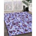 thumbnail image 3 of Ahgly Company Tapis d'Intérieur Lavable en Machine Carré Transitionnel Violet Améthyste Violet, 5 Pieds Carré, 3 of 7