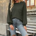 thumbnail image 4 of Timegard Womens T Shirts Long Sleeve Round Neck Basic Tops Casual Comfy Solid Color Blouses, 4 of 6