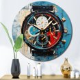 thumbnail image 1 of Designart « Fusion Temporelle d'Une Montre » Horloge Murale Surdimensionnée de Mode, 1 of 6