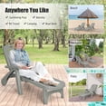 thumbnail image 4 of Costway Lot de 2 Chaises Longues Pliantes Fauteuil Inclinable Réglable à 5 Positions Gris, 4 of 10