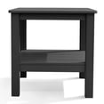 thumbnail image 2 of Adirondack Table Outdoor Side Table 18-inch Double Deck Square HIPS End Table Storage Rack Save Space, 2 of 7