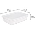 thumbnail image 2 of Sterilite 27 L Storage Box, Clear Plastic Storage Bin with Snap-on Lid, White, 2 of 6