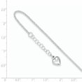 thumbnail image 2 of 925 Sterling Silver 1.5mm Poli Coeur Chaîne Cheville avec 1in Rallonge Longueur, 2 of 2
