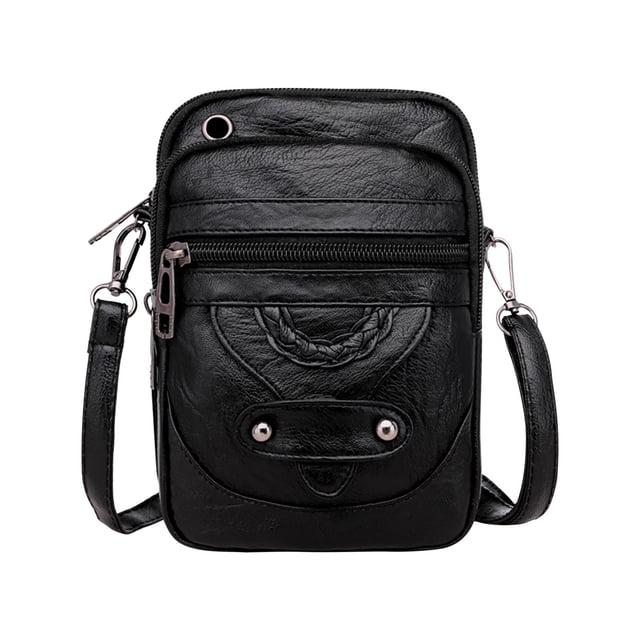 LiveSatisfy Clearance Retro Shoulder Bag Mini Small Bag Multi-compartment Large Screen Cell Phone Bag Women' Cell Phone Bag Coin Purse