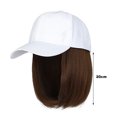 thumbnail image 2 of EGNMCR Wigs Human Hair Straight Short Bob Wig Baseball Wig Baseball Cap Hair Wig Hats With Hair Baseball Cap With Hair Extensions For Women Straight Short Bob Wig the bands, 2 of 9